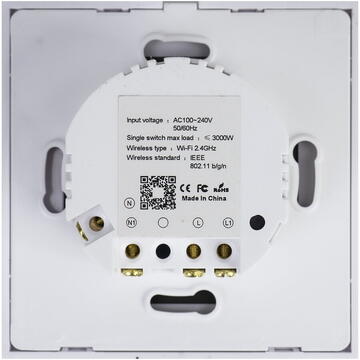 Intrerupator inteligent PNI SmartHome SB151M control boiler electric prin internet cu App Tuya Smart,3000W, compatibil Amazon Alexa si Google Home