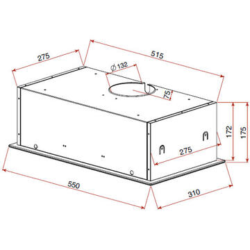 Hota Teka GFG 2 388 m3/h Under-cupboard Black
