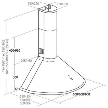 Hota Akpo WK-4 Dandys 60 Chimney Hood