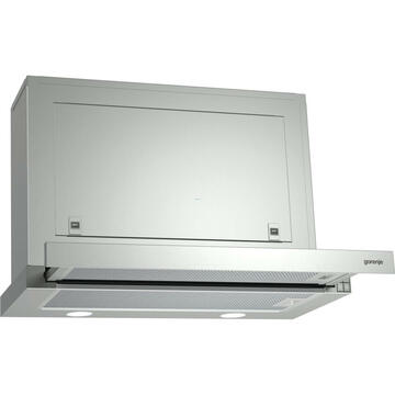 Hota Gorenje BHP623E8X Hood, Telescopic, B, Width 60 cm, 610 m³/h, Stainless steel
