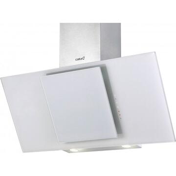 Hota Cata CERES 900 XGWH White Glass Wall hood ,,BusStop''type,900kub.m.,2x50W adjustable intensity halogens, TouchControl&Timer, Perimeter Extr