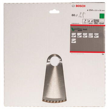 Bosch Panza ferastrau circular pentru lemn, 254 x 30 mm, 80 dinti