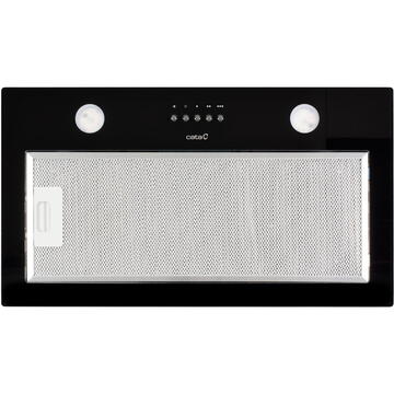 Hota Cata G 50 LUX GBK Hood, C, Putere extractie 400 m3/h, , LED, Sticla Neagra