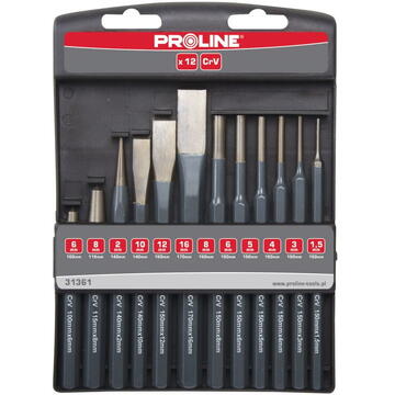 PROLINE SET DALTI-DORNURI-PUNCTATOARE CR-VA PENTRU METAL - 12P.