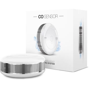 Senzor de monoxid de carbon FIBARO smart home, FGCD-001, Z-Wave Plus