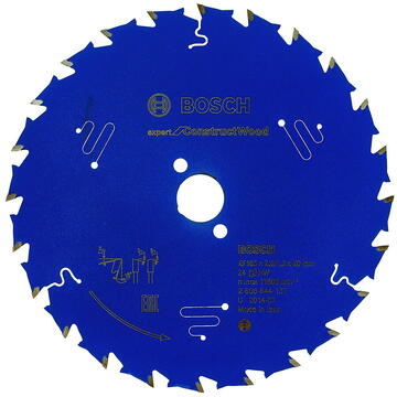 Bosch Panza fierastrau circular pentru lemn, 165 x 20 x 2 mm, 24 dinti