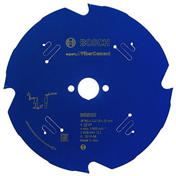 Bosch Panza de fierastrau circular pentru fibrociment, 160 x 20 x 2.2 mm, 4 dinti