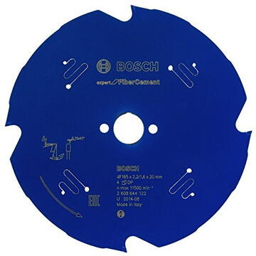 Bosch Panza de fierastrau circular pentru fibrociment, 165 x 20 x 2.2 mm, 4 dinti