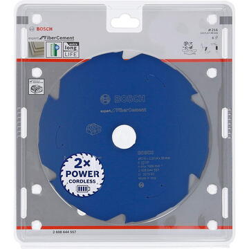 Bosch Lama circulara pentru fibrociment, 216 x 30 x 2/1.4 mm, 6 dinti