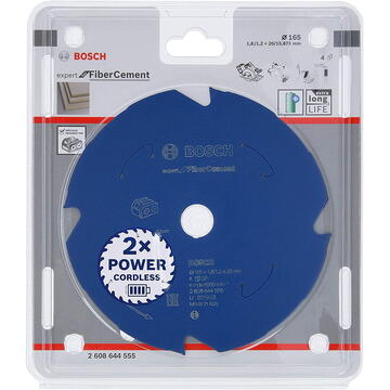 Bosch Lamă circulară pentru fierăstraie fără fir, 165 x 20 x 1,8/1,2 mm, 4 dinți