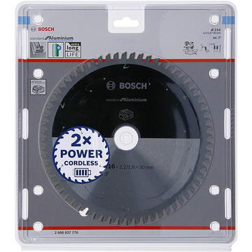 Bosch Panza fierastrau circular pentru aluminiu, 216 mm, 64 dinti