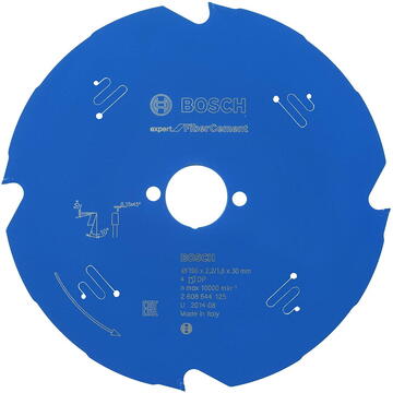 Bosch Panza de fierastrau circular pentru fibrociment, 190 x 30 x 2,2 mm, 4 dinti
