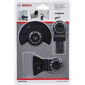 Bosch Set de 3 lame multifuncționale pentru faianta/lemn/metal,