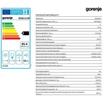 Hota Gorenje Cooker hood DU 6111W white