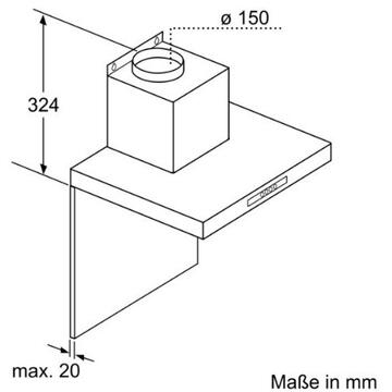 Hota Bosch DWB09W652 620 m³/h  90cm Argintiu