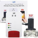 Kit senzor gaz inteligent si electrovalva PNI Safe House Smart Gas 300 WiFi cu alertare sonora, aplicatie de mobil Tuya Smart,  integrare in scenarii si automatizari smart cu alte produse compatibile Tuya
