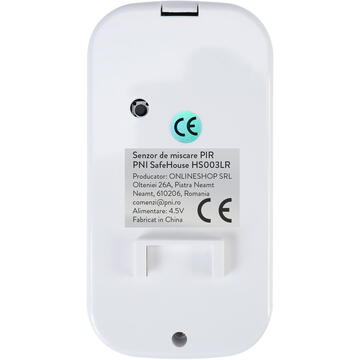 Senzor de miscare PIR PNI SafeHouse HS003LR fara fir pentru sisteme de alarma wireless