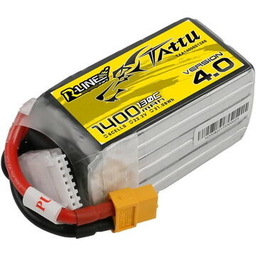 Tattu R-Line 4.0 1400mAh 22.2V 130C 6S1P XT60 Battery
