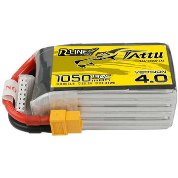 Tattu R-Line 4.0 1050mAh 22.2V 130C 6S1P XT60 Battery
