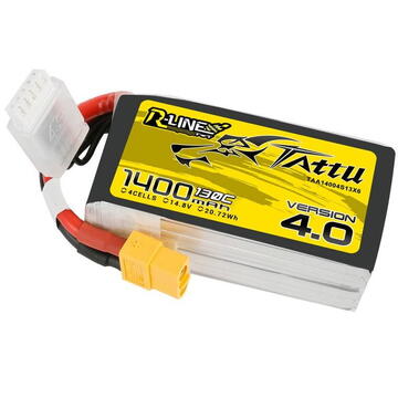 Tattu R-Line 4.0 1400mAh 14.8V 130C 4S1P XT60 Battery