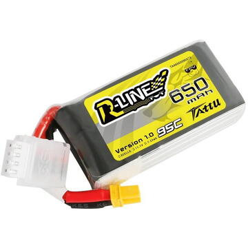 Tattu R-Line 650mAh 11.1V 95C 3S1P XT30 Lipo Battery