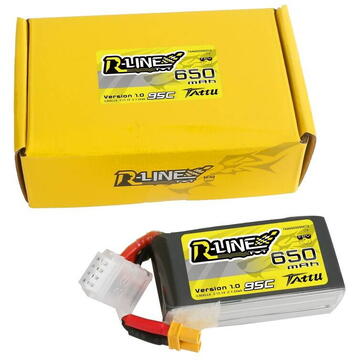 Tattu R-Line 650mAh 11.1V 95C 3S1P XT30 Lipo Battery