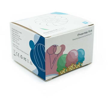 Cheerble Jucarie smart Ice Cream pentru animale, LED, USB, 135 mAh, Albastru