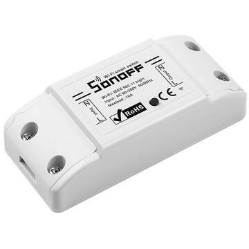 Releu inteligent Sonoff 022609, 90V~250V, 2.4 GHz, Alb