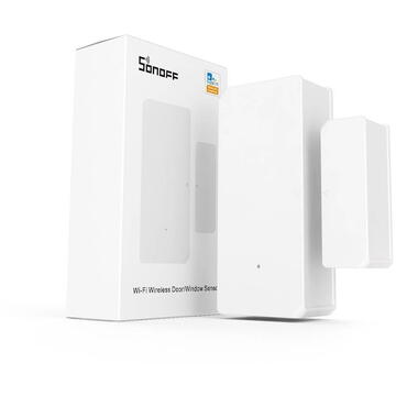 Senzor alarma usi si ferestre Sonoff 024208, 433 MHz, Wireless, Alb