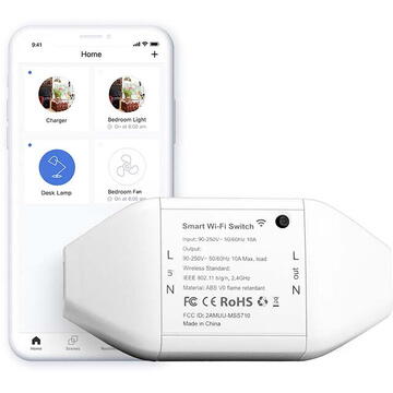 Intrerupator inteligent MEROSS 030950, 90-250V , Alb