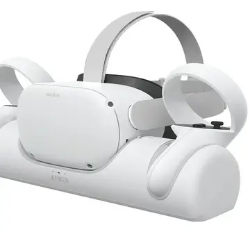 Anker Statie incarcare pentru Oculus Quest 2, suport pentru casti si controllere, 2 baterii reincarcarbile, USB-C, Alb