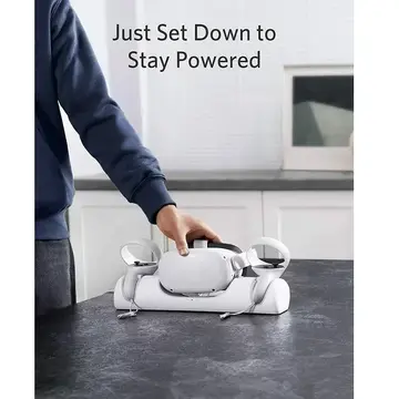 Anker Statie incarcare pentru Oculus Quest 2, suport pentru casti si controllere, 2 baterii reincarcarbile, USB-C, Alb