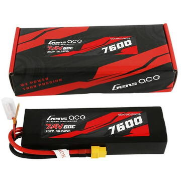 Akumulator Gens Ace 7600mAh 7,4V 60C 2S2P XT60 Material Case