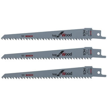 Bosch Panza fierastrau sabie pentru lemn, 150 mm, set 3 buc
