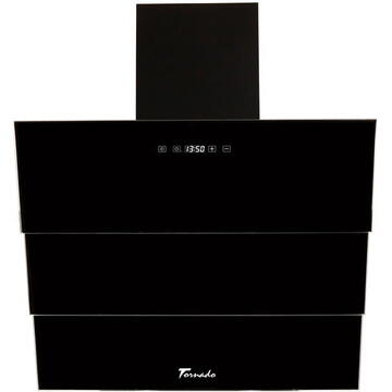 Hota Hota Decorativa Tornado Megas 1200 (60) LED, clasa A, 1 motor Turbo, latime 60 cm, 4 viteze, absorbtie 1200 m3/ora, filtru anti-grasimi aluminiu 5 straturi, Negru