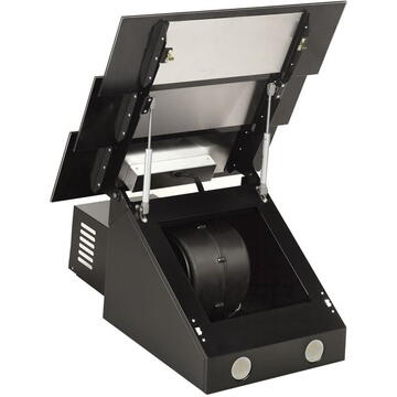 Hota Hota Decorativa Tornado Megas 1200 (60) LED, clasa A, 1 motor Turbo, latime 60 cm, 4 viteze, absorbtie 1200 m3/ora, filtru anti-grasimi aluminiu 5 straturi, Negru