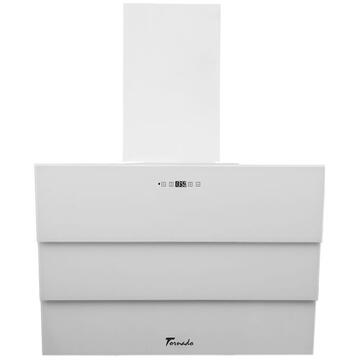 Hota Hota Decorativa Tornado Megas 1200 (60) LED, clasa A, 1 motor Turbo, latime 60 cm, 4 viteze, absorbtie 1200 m3/ora, filtru anti-grasimi aluminiu 5 straturi, Alb