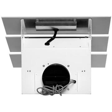 Hota Hota Decorativa Tornado Megas 1200 (60) LED, clasa A, 1 motor Turbo, latime 60 cm, 4 viteze, absorbtie 1200 m3/ora, filtru anti-grasimi aluminiu 5 straturi, Alb