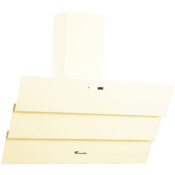 Hota Hota Decorativa Tornado Megas 1200 (90) LED, clasa A, 1 motor Turbo, latime 90 cm, 4 viteze, absorbtie 1200 m3/ora, filtru anti-grasimi aluminiu 5 straturi, Bej