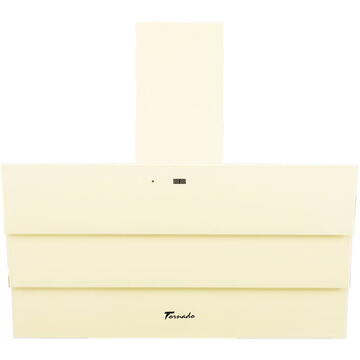 Hota Hota Decorativa Tornado Megas 1200 (90) LED, clasa A, 1 motor Turbo, latime 90 cm, 4 viteze, absorbtie 1200 m3/ora, filtru anti-grasimi aluminiu 5 straturi, Bej