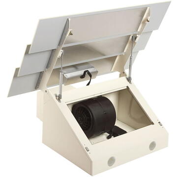 Hota Hota Decorativa Tornado Megas 1200 (90) LED, clasa A, 1 motor Turbo, latime 90 cm, 4 viteze, absorbtie 1200 m3/ora, filtru anti-grasimi aluminiu 5 straturi, Bej