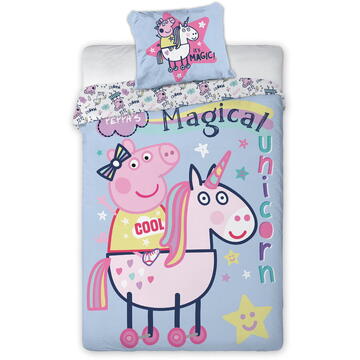 Faro Baby Peppa Pig 001 youth bedding 160x200cm + pillow 70x80cm