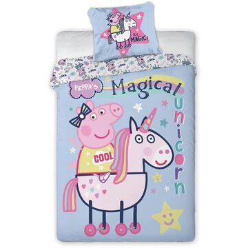 Faro Baby Peppa Pig 001 youth bedding 160x200cm + pillow 70x80cm