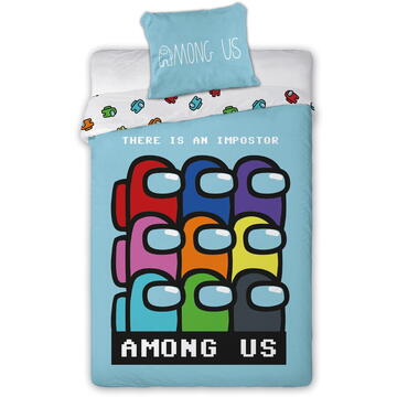 Faro Children's youth bedding Among Us 003 140x200cm + pillow 70x90cm