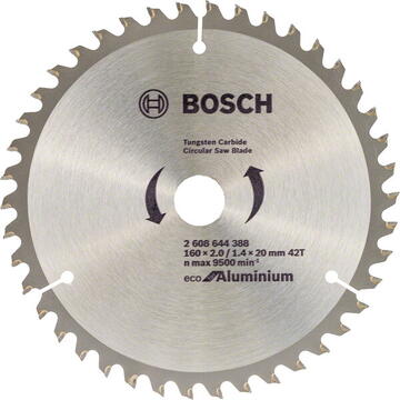 Bosch Disc circular, pentru aluminiu, 160 x 20 x 1.4 mm, 42 dinti