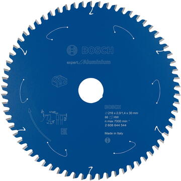Bosch Panza de fierastrau circular pentru aluminiu, 216 x 30 x 1.4 mm, 66 dinti