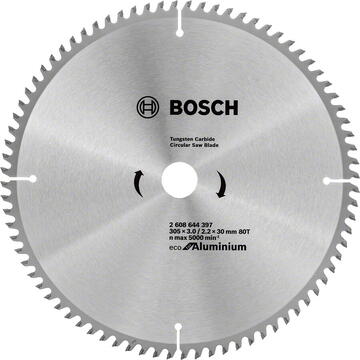 Bosch Panza fierastrau circular pentru aluminiu, 305 x 30 x 3 mm, 80 dinti