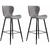 Heinner SET OF 2 BAR CHAIRS RETRO STYLE - GREY