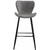 Heinner SET OF 2 BAR CHAIRS RETRO STYLE - GREY