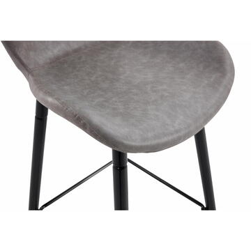 Heinner SET OF 2 BAR CHAIRS RETRO STYLE - GREY